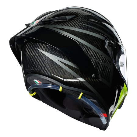 Kask integralny AGV PISTA GP RR ESSENZA 46 czarny żółty fluo