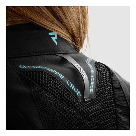 Kurtka tekstylna damska REBELHORN JAX LADY BLACK/BLUE LAGOON czarny niebieski