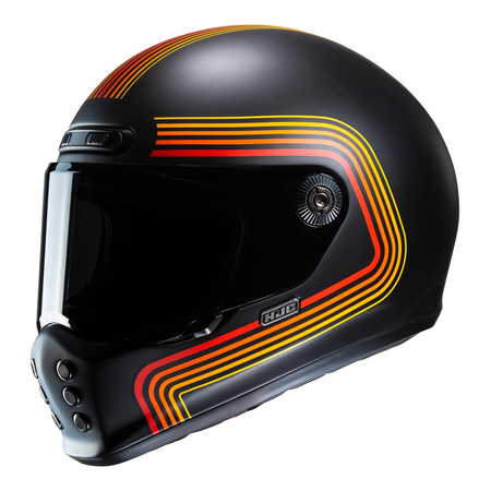 Kask integralny HJC V10 FONI BLACK/RED czarny czerwony żółty