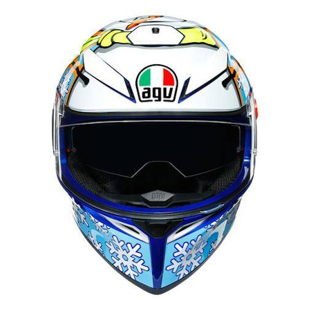 Kask integralny AGV K3 SV ROSSI WINTER TEST 2016 niebieski granatowy biały żółty fluo