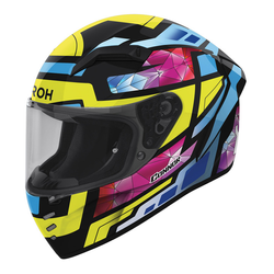 Kask integralny AIROH CONNOR STELLAR GLOSS niebieski żółty różowy