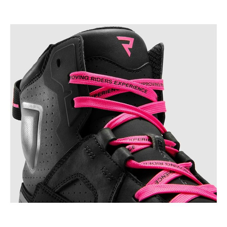 Trampki motocyklowe damskie REBELHORN VANDAL II LADY BLACK/PINK czarny różowy