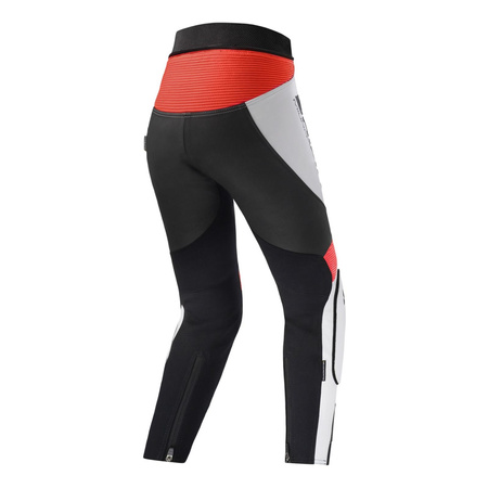 Spodnie skórzane damskie SHIMA MIURA 2.0 RED FLUO czarny biały czerwony fluo