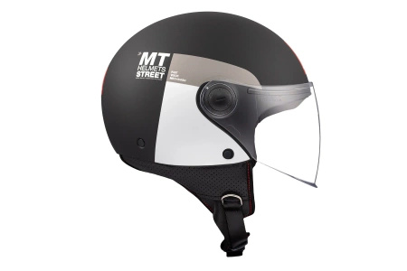 Kask otwarty MT STREET S INBOARD MATT BLACK/GREY czarny szary