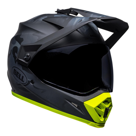 Kask integralny BELL MX-9 ADVENTURE MIPS STEALTH CAMO MATTE BLACK/HI-VIZ czarny żółty fluo