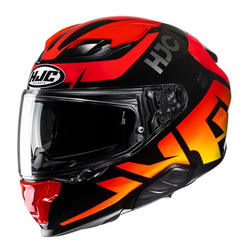 Kask integralny HJC F71 BARD BLACK/RED czarny czerwony fluo pomarańczowy fluo