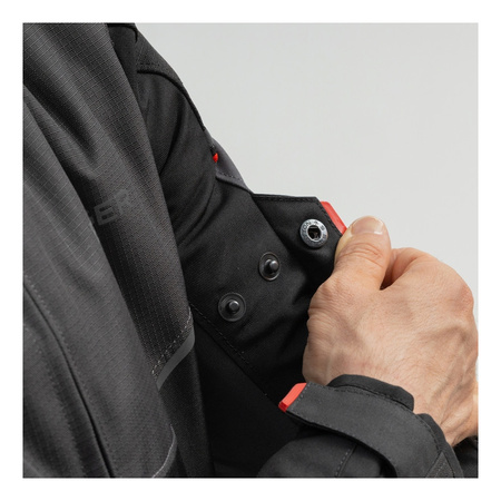 Kurtka tekstylna BROGER GRID BLACK/DARK GREY/RED czarny szary czerwony