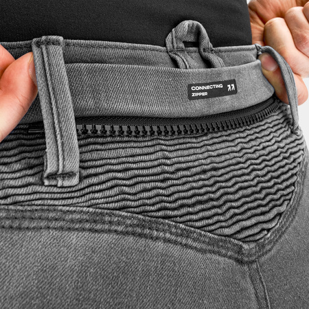 Jeansy motocyklowe damskie SHIMA ZENITH LADY GREY szary