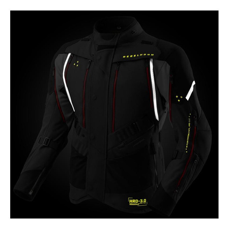 Kurtka tekstylna REBELHORN HARDY 3.0 ANTHRACITE/GREY/YELLOW grafitowy szary żółty