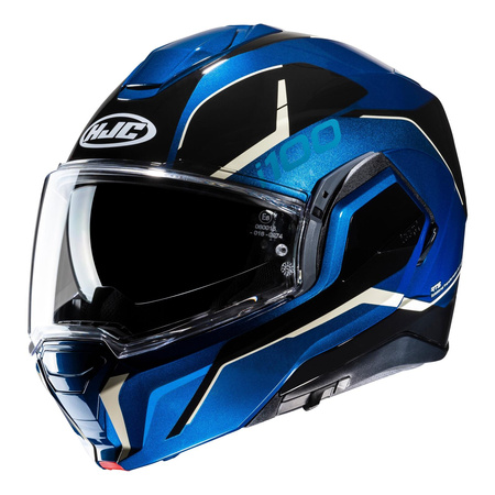 Kask szczękowy HJC I100 LORIX BLACK/BLUE czarny niebieski