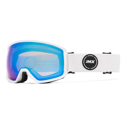 Gogle snowboardowe IMX PEAK WHITE MATT/WHITE SZYBA PODWÓJNA BLUE IRRIDIUM + BROWN biały