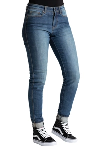 Jeansy motocyklowe damskie BROGER CALIFORNIA WASHED BLUE niebieski