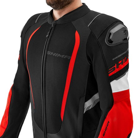 Kurtka tekstylna SHIMA MESH PRO 2.0 RED czarny czerwony biały