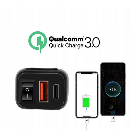 Ładowarka FREEDCONN MC1N-PD QC 3.0 FAST CHARGE