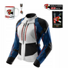 Kurtka tekstylna damska REBELHORN HARDY 3.0 LADY BLUE/GREY/RED niebieski szary czerwony