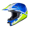 Kask cross dziecięcy HJC CL-XY II ELLUSION WHITE/BLUE/FLO YELLOW niebieski żółty fluo biały