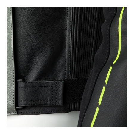 Kurtka skórzana RST S1 CE BLACK/GREY/FLO YELLOW czarny szary żółty fluo