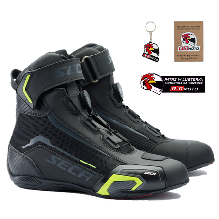 Buty krótkie SECA APEX EVO BLACK czarny żółty fluo