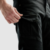 Jeansy motocyklowe OZONE FASTER TAPERED FIT BLACK czarny