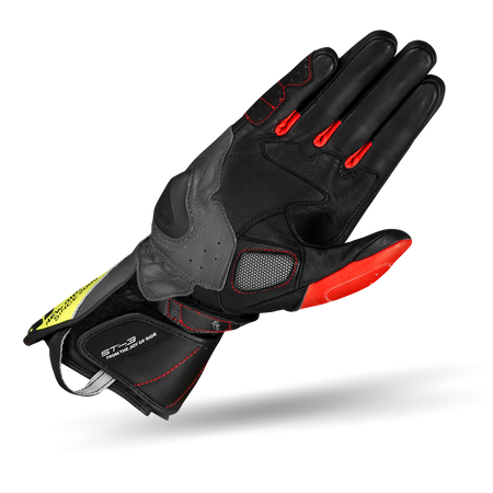 Rękawice sportowe SHIMA ST-3 MEN FLUO czarny czerwony biały żółty fluo