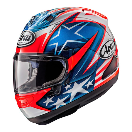 Kask integralny ARAI RX-7 V EVO HAYDEN WSBK niebieski czerwony fluo biały