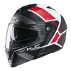 Kask szczękowy HJC I90 HOLLEN BLACK/WHITE/RED biały czarny czerwony