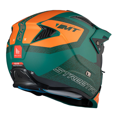 Kask otwarty MT STREETFIGHTER SV S TOTEM C6 MATT zielony pomarańczowy