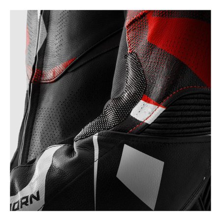 Kurtka skórzana REBELHORN INFERNO BLACK/BLUE/WHITE/RED czarny niebieski biały czerwony