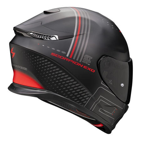 Kask integralny SCORPION EXO-GT SP AIR TECHLANE MATT BLACK/GREY/RED czarny szary czerwony