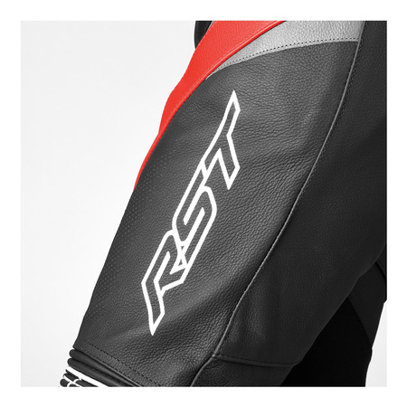 Spodnie skórzane RST TRACTECH EVO 4 CE BLACK/GREY/FLO RED czarny szary czerwony