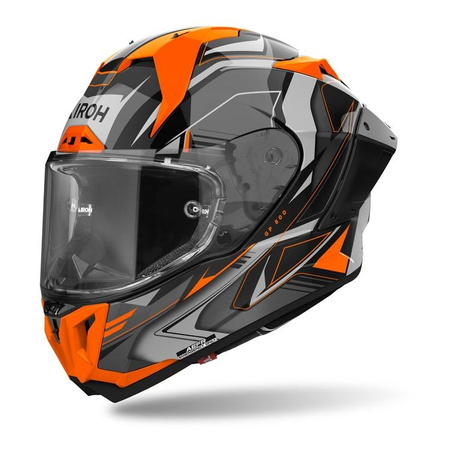 Kask integralny AIROH GP800 MUST ORANGE GLOSS pomarańczowy szary czarny