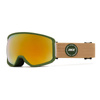 Gogle snowboardowe IMX PEAK GREEN MATT/SAND SZYBA PODWÓJNA GOLD IRRIDIUM + BROWN zielony beżowy