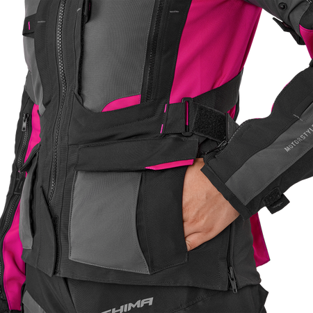 Kurtka tekstylna damska SHIMA HERO 2.0 LADY PINK czarny szary różowy