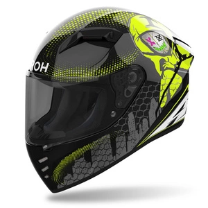 Kask integralny AIROH CONNOR GAMER GLOSS czarny szary żółty fluo biały