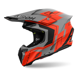 Kask cross AIROH TWIST 3 DIZZY ORANGE FLUO MATT pomarańczowy fluo szary