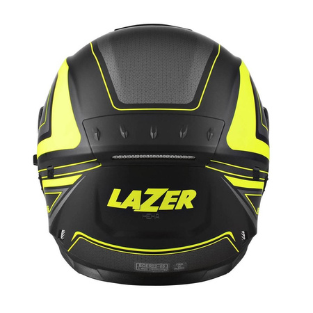 Kask integralny LAZER RAFALE HEXA BLACK/YELLOW czarny mat szary żółty fluo