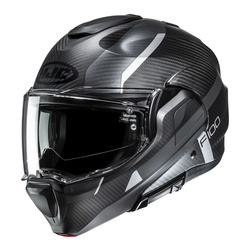 Kask szczękowy HJC F100 CARBON ASKAN BLACK/GREY czarny szary