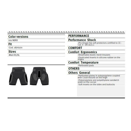 Spodenki z ochraniaczami DAINESE HARD SHORT E1 czarny