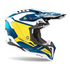 Kask cross AIROH AVIATOR 3 SABER BLUE MATT niebieski żółty biały