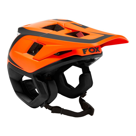 Kask rowerowy FOX DROPFRAME PRO DIVIDE FLUO ORANGE pomarańczowy fluo czarny