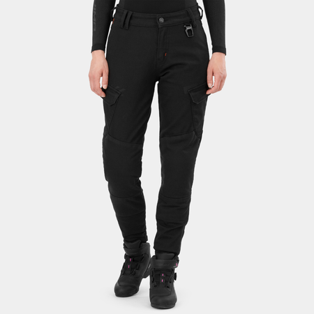 Jeansy motocyklowe damskie SHIMA RECON LADY BLACK czarny