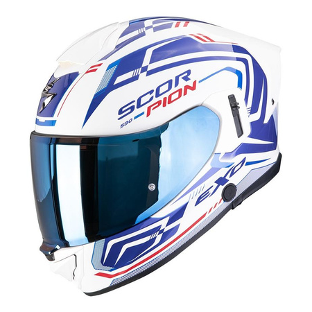 Kask integralny SCORPION EXO-530 AIR SLOPE WHITE/BLUE/RED biały niebieski czerwony