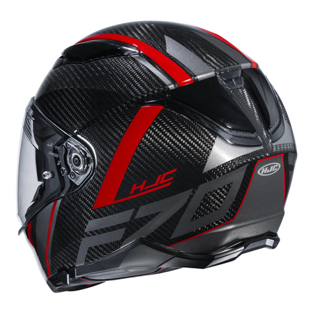 Kask integralny HJC F70 CARBON ESTON BLACK/RED czarny czerwony szary
