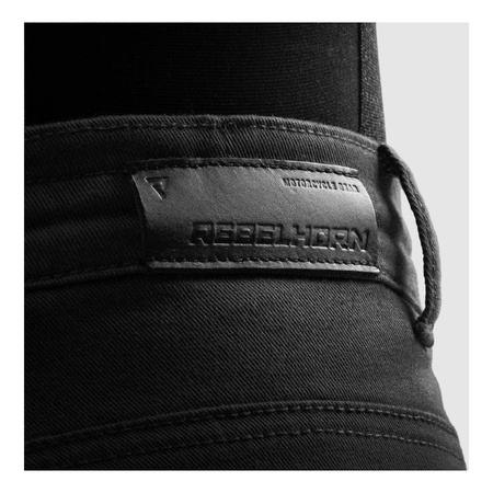 Jeansy motocyklowe damskie REBELHORN FASTER LADY BLACK czarny