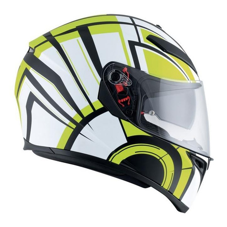 Kask integralny AGV K3 SV AVIOR WHITE/YELLOW FLUO biały żółty fluo czarny