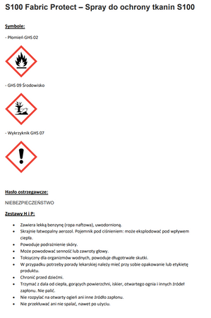 IMPREGNAT DO TKANIN I SKÓRY S100 IMPRAGNIER SPRAY/REPROOFING SPRAY 300 ML
