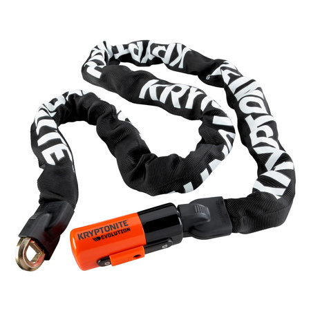 Zapięcie łańcuchowe KRYPTONITE SERIES 4 1016 INTEGRATED CHAIN 1CM X 160CM czarny biały pomarańczowy