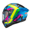 Kask integralny NZI TRENDY CAMU BLUE NEON PINK BLUE S MATT niebieski różowy