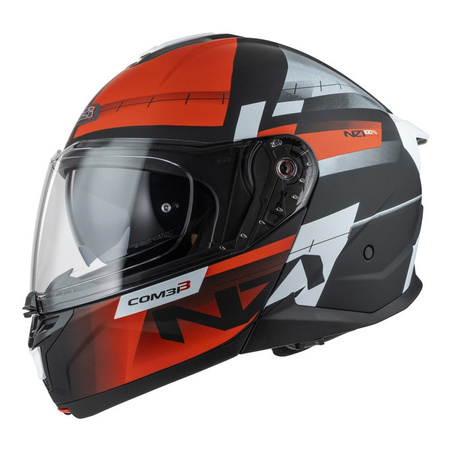 Kask szczękowy NZI COMBI 3 DUO METRIC BLACK RED MATT czarny czerwony