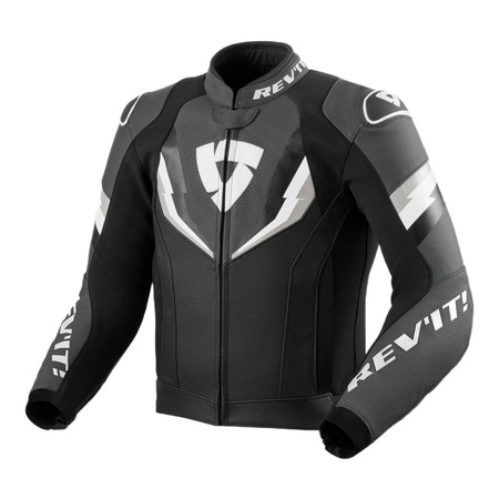 Kurtka skórzana REVIT QUANTUM 3 BLACK/ANTHRACITE czarny szary